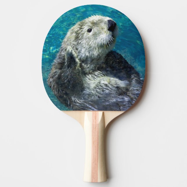Adress Sea Otter Cute Blue Vatten Pingisracket (Framsidan)