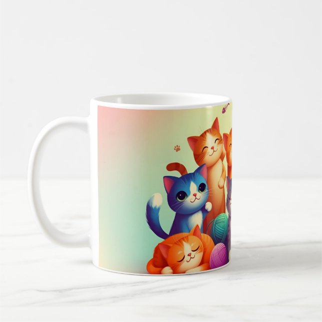 Adress Tecknad Cats Kaffemugg (Vänster)