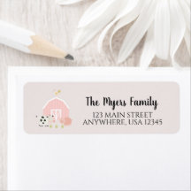 Adress till Farm Birthday Inbjudan Return-etikett