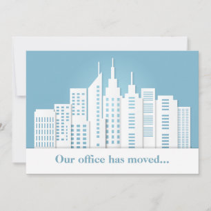 Adress, vackert Blue Skyline Business Change Meddelande