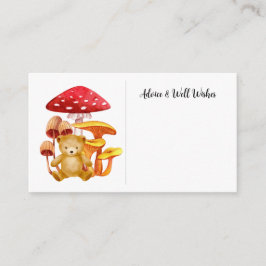 Adress & well Önskemål Nalle Baby Shower på hösten Tilläggskort