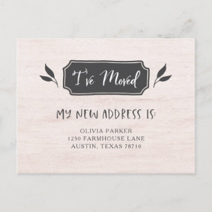 Adressändring för lantbrukarhem   meddelande vykort