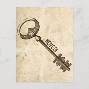 Adressändring för nyckel för meddelande vykort