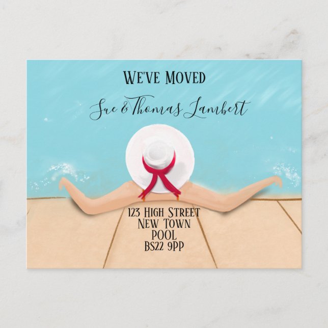 adressändring POOL-sida Meddelande Vykort (Framsida)