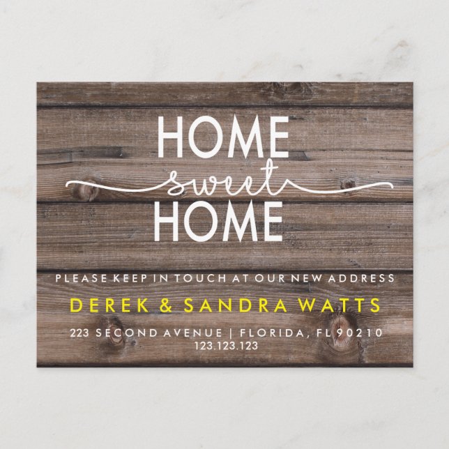 Adressändring som vi har flyttat hus tropiskt meddelande vykort (Framsida)