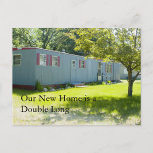 Adressändringkort: Dubbelt långt Meddelande Vykort