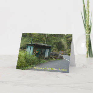 Adressändringkort: Färgrikt nytt adress Meddelande