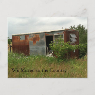 Adressändringkort: Flyttat till landet Meddelande Vykort