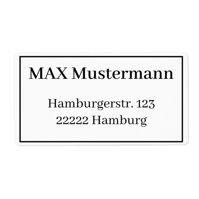 Adressaufkleber Vorlage Fraktsedel (Framsidan)