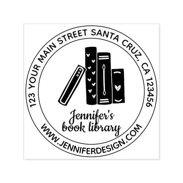 Adressbok bibliotek självfärgande stämpel (Design)