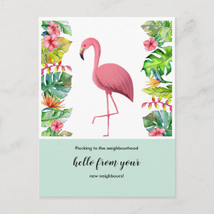Adressbyte för vykort har flyttat flamingo