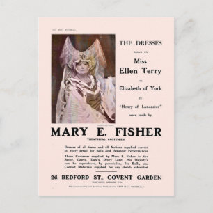 Adresserna till Ellen Terry Postcard Vykort