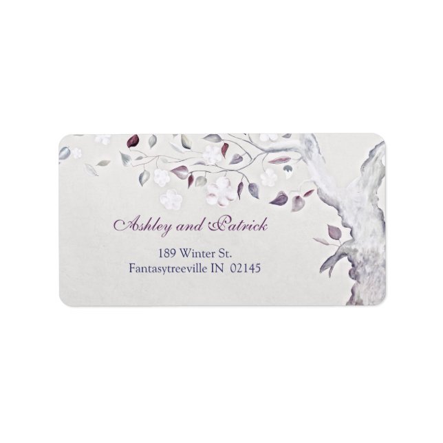 Adressetikett Fantasy Träd (Framsidan)