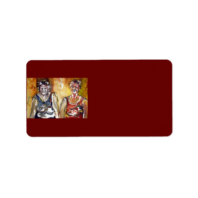 Adressetikett för äldre Dam (Framsidan)