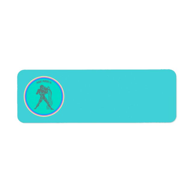 Adressetikett för Aquarius Return Returadress Etikett (Framsidan)