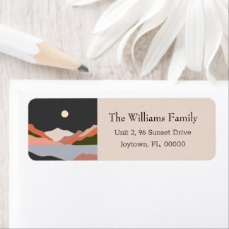 Adressetikett för återgång till liggande Vintage Returadress Etikett