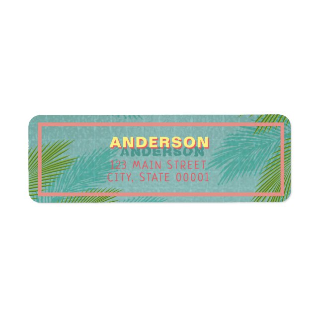 Adressetikett för återsändande till handflatan Bas Returadress Etikett (Framsidan)