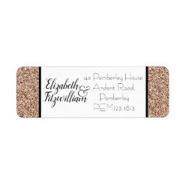 Adressetikett för återvändande till Glitter i ro F Returadress Etikett