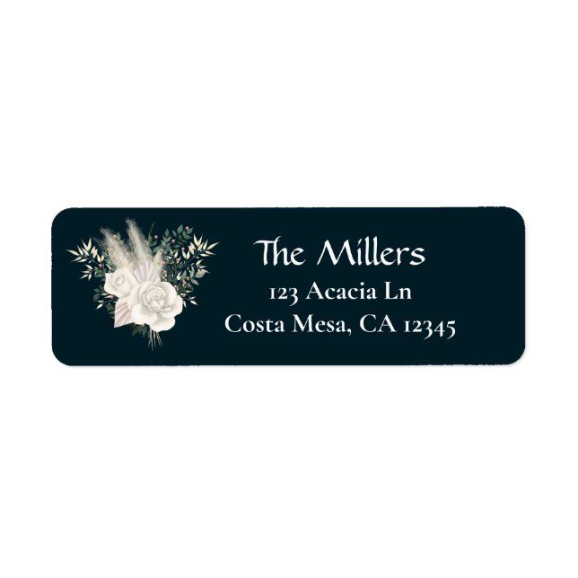 Adressetikett för återvändandeadress till elegant  returadress etikett (Framsidan)