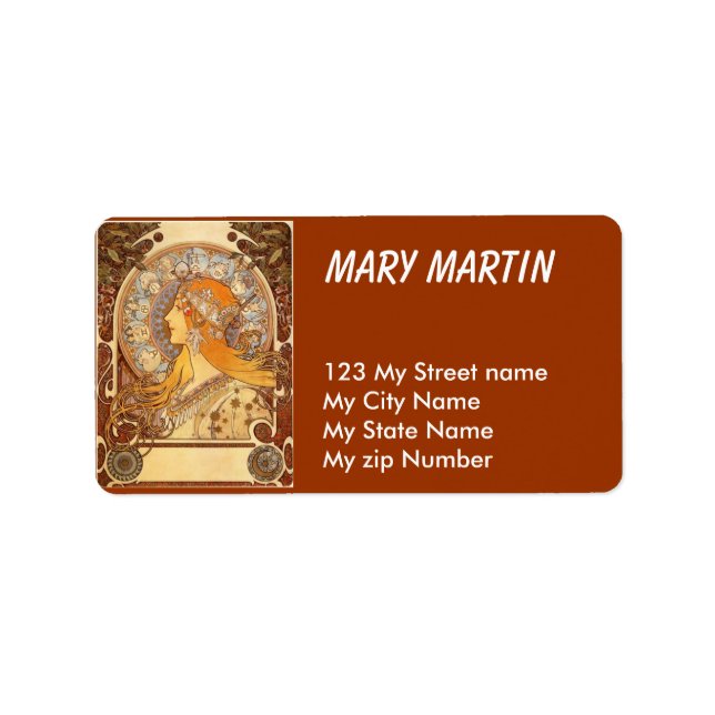 Adressetikett för bästa vintage. (Framsidan)