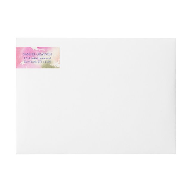 Adressetikett för bläck för avstavning etikettband (Framsidan)