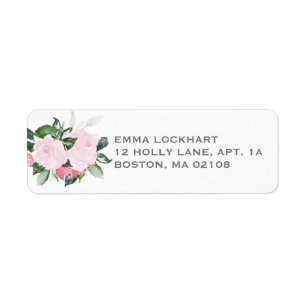 Adressetikett för blommigt-blooms-returadress returadress etikett
