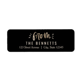 Adressetikett för Bright Days EDITABLE FÄRG Helgda Returadress Etikett