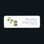 Adressetikett för Bröllop-returadressen för Script Returadress Etikett<br><div class="desc">Adressetikett för Bröllop-returadressen för skriptet Eucalyptus.</div>