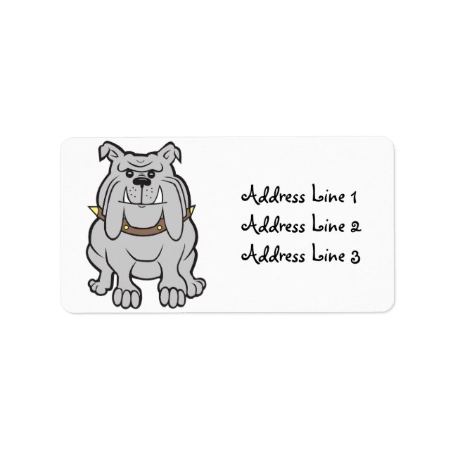 Adressetikett för bulldog (Framsidan)