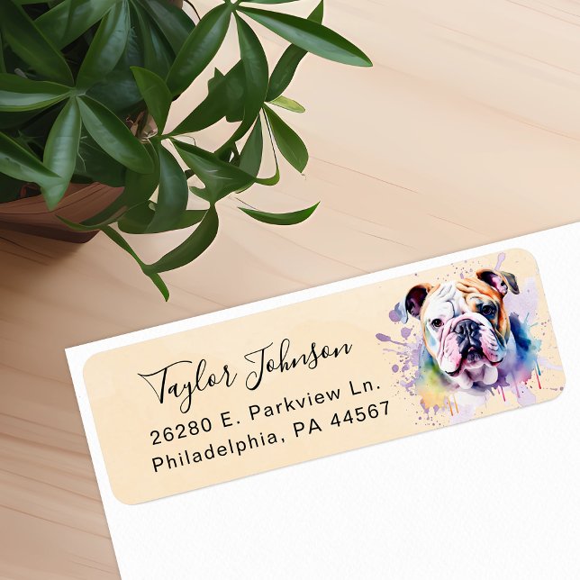 Adressetikett för Bulldog Return Returadress Etikett (Skapare uppladdad)