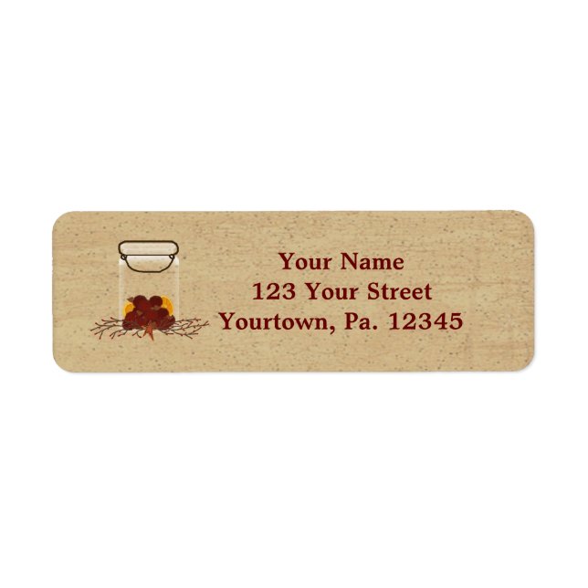 Adressetikett för Burk Fixin Returadress Etikett (Framsidan)