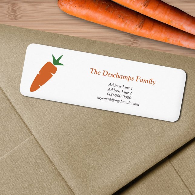Adressetikett för carrot-retur returadress etikett (Carrot Return Address Label)