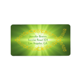 Adressetikett för Christian Fish Grönt