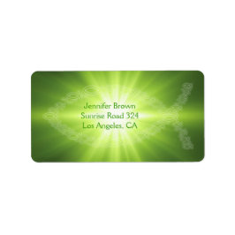 Adressetikett för Christian Fish Grönt