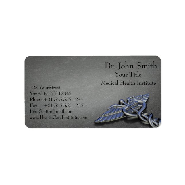 Adressetikett för Chrome Professionell Medical Cad (Framsidan)