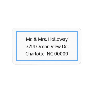 Adressetikett för Cornblomma Blue and White OSA