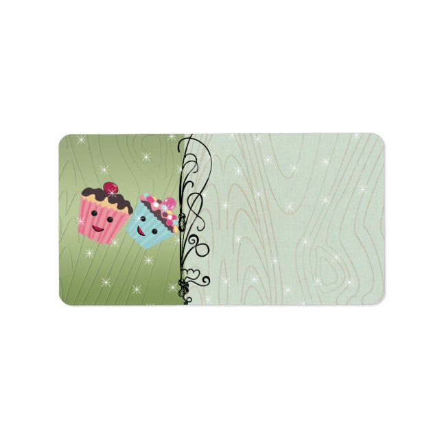 Adressetikett för Cute Jul-Muffinsar (Framsidan)