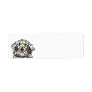 Adressetikett för Dachshund Return Returadress Etikett