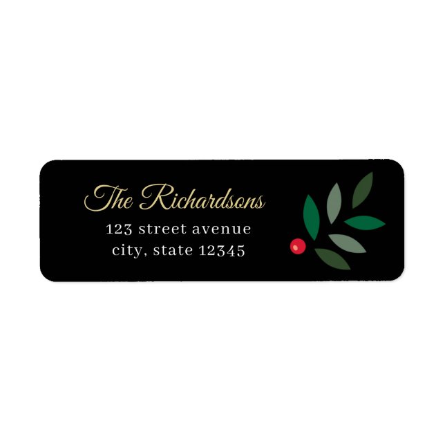 Adressetikett för Eat Drink Be God jul Helgdag Returadress Etikett (Framsidan)