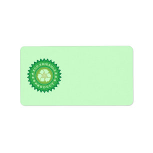 Adressetikett för Eco Friendly Product Sticker
