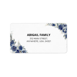Adressetikett för elegantens Blommigt Bröllopsinbj