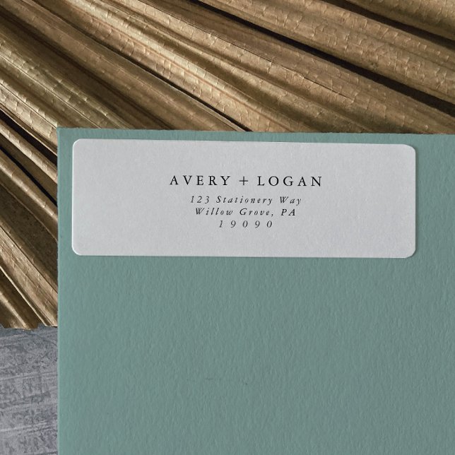 Adressetikett för elegantens skriptreturadress returadress etikett (Skapare uppladdad)