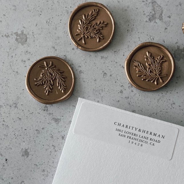 Adressetikett för elegantens skriptreturadress returadress etikett (Skapare uppladdad)