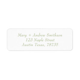 Adressetikett för elegantens teckensnittsreturadre returadress etikett