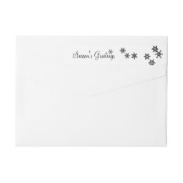 Adressetikett för Färg Elegant Snöflingor Helgdag Etikettband