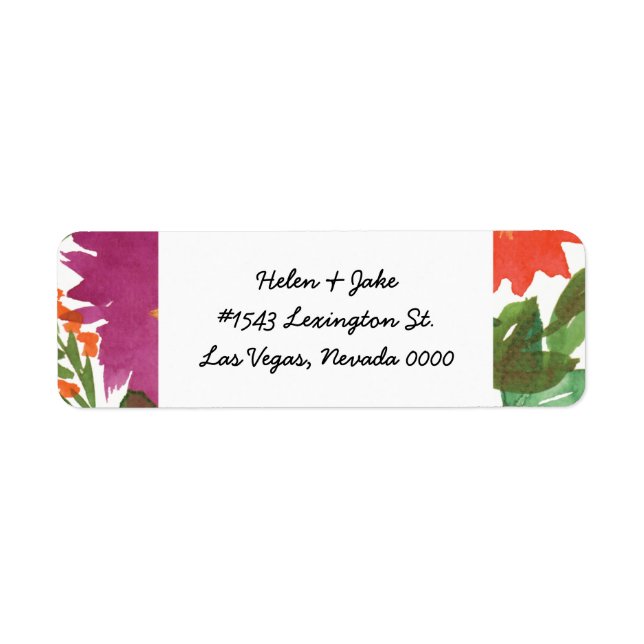 Adressetikett för färgreducerad returadress returadress etikett (Framsidan)