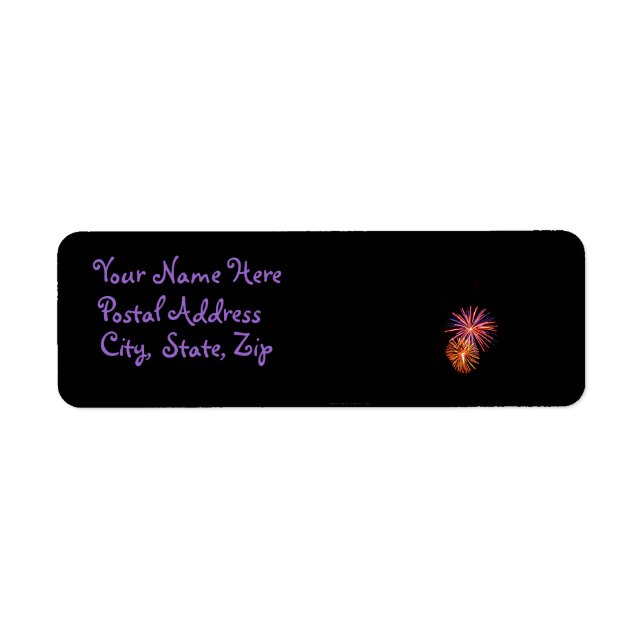 Adressetikett för Fireworks P3621 Returadress Etikett (Framsidan)