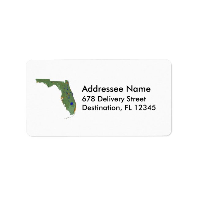 Adressetikett för Florida Karta (Framsidan)