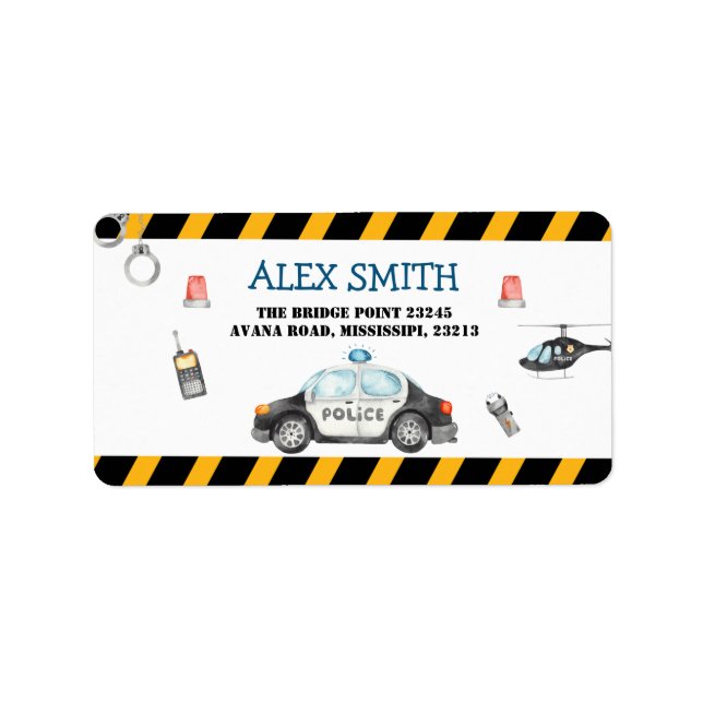 Adressetikett för Födelsedagsfest av barn (Framsidan)