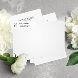 Adressetikett för formell och Elegant Returadress Etikett
